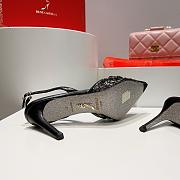 Colestore Rene Caovilla Jewel Slingbacks In Lace Venezianan 75 Black - 3