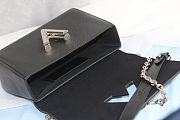 Colestore Louis Vuitton Twist MM Epi Black Silver Hardware 23x18x8cm - 6