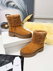 Colestore Celine Bulky Suede and Shearling Cropped Boots - 1