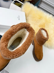Colestore Celine Bulky Suede and Shearling Cropped Boots - 4