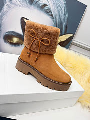 Colestore Celine Bulky Suede and Shearling Cropped Boots - 2