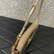 Colestore Valentino Garavani DeVain Small Shoulder Bag in Laminated Nappa Leather Gold 23.5x12x3cm - 5