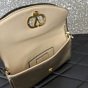 Colestore Valentino Garavani DeVain Small Shoulder Bag in Laminated Nappa Leather Gold 23.5x12x3cm - 3