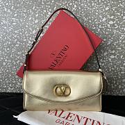 Colestore Valentino Garavani DeVain Small Shoulder Bag in Laminated Nappa Leather Gold 23.5x12x3cm - 2