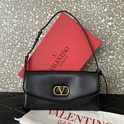 Colestore Valentino Garavani DeVain Small Shoulder Bag in Laminated Nappa Leather Black 23.5x12x3cm - 3