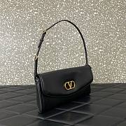 Colestore Valentino Garavani DeVain Small Shoulder Bag in Laminated Nappa Leather Black 23.5x12x3cm - 2