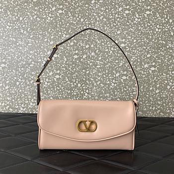 	 Colestore Valentino Garavani DeVain Small Nappa Shoulder Bag Rose Sand 23.5x12x3cm
