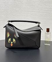 Colestore Loewe x Louis Wain   Futurist Cat Puzzle Bag Small in Classic Calfskin Dark Taupe 24x16x10cm - 1