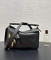 Colestore Loewe x Louis Wain   Futurist Cat Puzzle Bag Small in Classic Calfskin Dark Taupe 24x16x10cm - 3