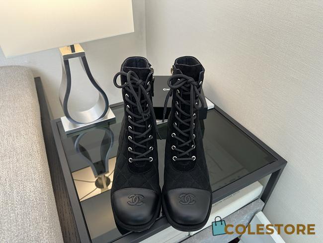 Colestore Chanel Lace-up Shoes Skin color & Skin color Black - 1