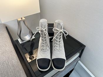 Colestore Chanel Lace-up shoes Skin color & Skin color  Grey