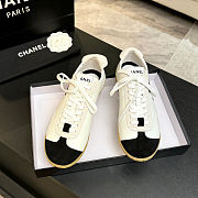 Colestore Chanel Sneakers Embossed Calfskin and Suede Calfskin White & Black - 3