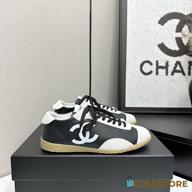 Colestore Chanel Sneakers Embossed Calfskin and Suede Calfskin Black & White - 1