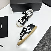 Colestore Chanel Sneakers Embossed Calfskin and Suede Calfskin Black & White - 4