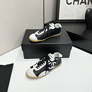 Colestore Chanel Sneakers Embossed Calfskin and Suede Calfskin Black & White - 3