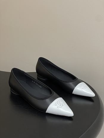 Colestore Chanel Ballerina Shoes Gradient Sheepskin & Sheepskin  Black & White