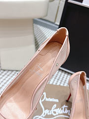 Colestore Christian Louboutin Follies Strass 85 mm Pumps Mesh and Suede Light Silk - 2