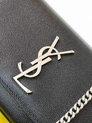 Colestore Saint Laurent YSL Kate Small In Grain De Poudre Embossed Leather Black 20x12.5x5cm - 5