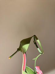 Colestore Roger Vivier Rose Vivier Sandals in Satin Green, Pink - 6