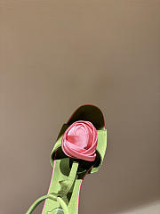 Colestore Roger Vivier Rose Vivier Sandals in Satin Green, Pink - 5