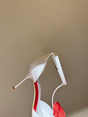 Colestore Roger Vivier Rose Vivier Sandals in Satin White, Red - 4