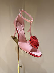 Colestore Roger Vivier Rose Vivier Sandals in Satin Pink, Red - 6
