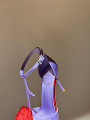 Colestore Roger Vivier Rose Vivier Sandals in Satin Purple, Red - 6