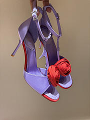 Colestore Roger Vivier Rose Vivier Sandals in Satin Purple, Red - 2