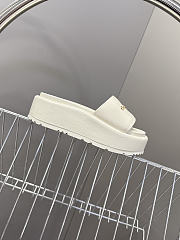 Colestore Dior D-Lane Platform Slide White Padded Lambskin  - 4