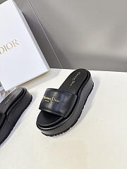 Colestore Dior D-Lane Platform Slide Black Padded Lambskin  - 6