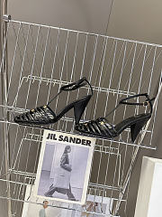 Colestore Celine Cage  Strappy Sandal In Laminated Lambskin Black - 3