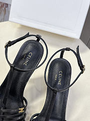 Colestore Celine Cage  Strappy Sandal In Laminated Lambskin Black - 2