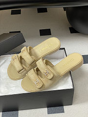 Colestore Chanel Open-toe Shoes Suede Beige - 6