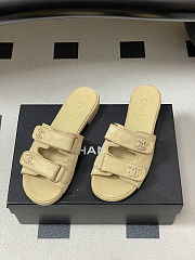 Colestore Chanel Open-toe Shoes Suede Beige - 4