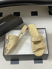 Colestore Chanel Open-toe Shoes Suede Beige - 2