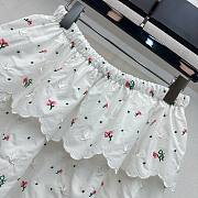 Colestore Dior Embroidered Floral Tiered Eyelet Skirt - 3