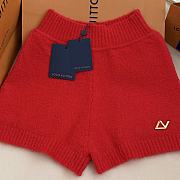 Colestore Louis Vuitton LV Twist Logo Knit Shorts Red - 1