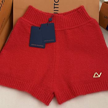Colestore Louis Vuitton LV Twist Logo Knit Shorts Red