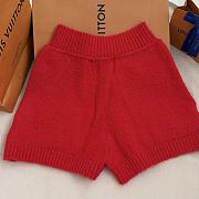 Colestore Louis Vuitton LV Twist Logo Knit Shorts Red - 2