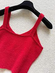 Colestore Louis Vuitton Sweater Textured Knitted Wool Blend Red - 5
