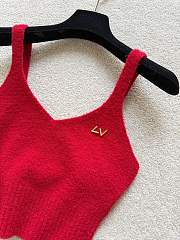 Colestore Louis Vuitton Sweater Textured Knitted Wool Blend Red - 3