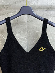 	 Colestore Louis Vuitton Sweater Textured Knitted Wool Blend Black - 6