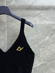 	 Colestore Louis Vuitton Sweater Textured Knitted Wool Blend Black - 3