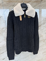 Colestore Louis Vuitton Wool and Cashmere Blouson Dark Grey - 4