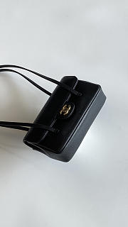 Colestore Chanel Clutch with Leather strap Glossy Calfskin with Grain Effect & Gold-Plated Metal Black 17x11.5x5cm - 5