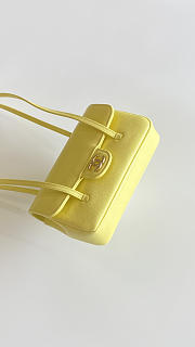 Colestore Chanel Clutch with Leather strap Glossy Calfskin with Grain Effect & Gold-Plated Metal Yellow 17x11.5x5cm - 5
