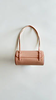 Colestore Chanel Small Bowling Bag Glossy Calfskin with Grain Effect & Gold-plated metal Pink  10 x 20.5 x 10cm - 4