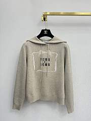 Colestore Dior Book Cover Hooded Sweatshirt Beige and Black - 1