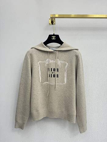 Colestore Dior Book Cover Hooded Sweatshirt Beige and Black