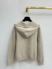 Colestore Dior Book Cover Hooded Sweatshirt Beige and Black - 6